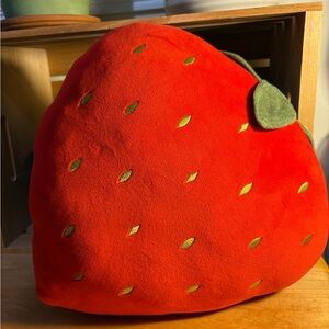 Strawberry Shaped Plush Pillow